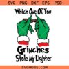 Which One of You Grinches Stole my Lighter SVG, Grichmas SVG, Funny Christmas SVG