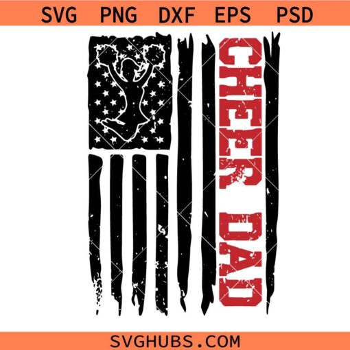 Cheer dad flag SVG, Cheer Coach Svg, Cheerleader Svg, Coach Svg, Football Svg