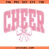 Cheer distressed coquette bow SVG, Pink Coquette Bow Svg, Football Coquette Bow Svg