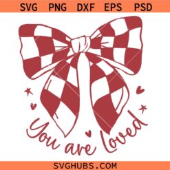 Retro Checkered Christian Coquette Valentines Day Svg, Valentine Coquette SVG, Valentines Gift SVG