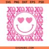 Smiley Face XOXO svg, Hugs and Kisses SVG, Valentine's Day SVG