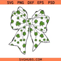 St Patrick's Coquette Bow svg, Lucky coquette svg, St Patrickks Day bow svg