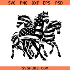 Horse USA Flag Svg, Patriotic Horse Svg American Flag Horse Svg, USA Pride Horse Svg