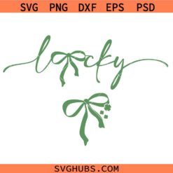 Lucky coquette bow svg, St Patrick's Day coquette bow Svg, St Patrick’s Day SVG, St Patty Day SVG