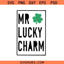 Mr Lucky charm SVG, Boy’s St Patrick’s Day SVG, Shamrock svg, St Patty Day SVG