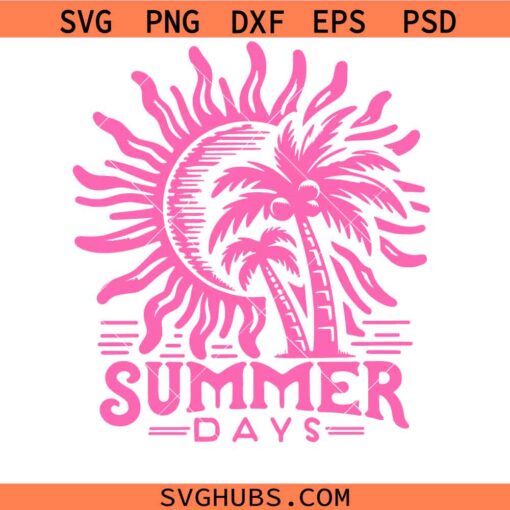 Retro summer svg, Groovy summer svg, Retro beach svg, Summer time SVG  