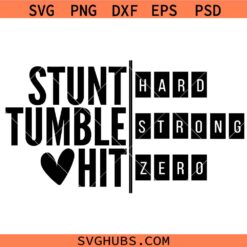 Stunt Tumble Hit Zero SVG, Cheerleader Svg, Funny Sports SVG     