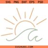 Sunshine and wave SVG, Wave svg, Sunset svg, Beach svg, Sunshine Svg, Summer svg